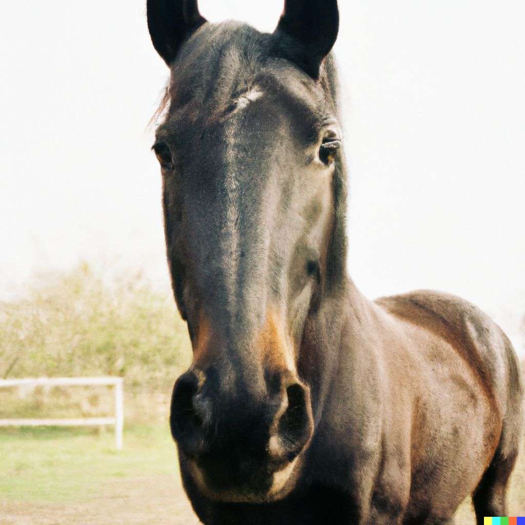 a horse, photograph taken on Kodak Gold 200 film